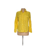 Lauren Ralph Lauren Yellow Linen Button-Up Top - Women's Size L