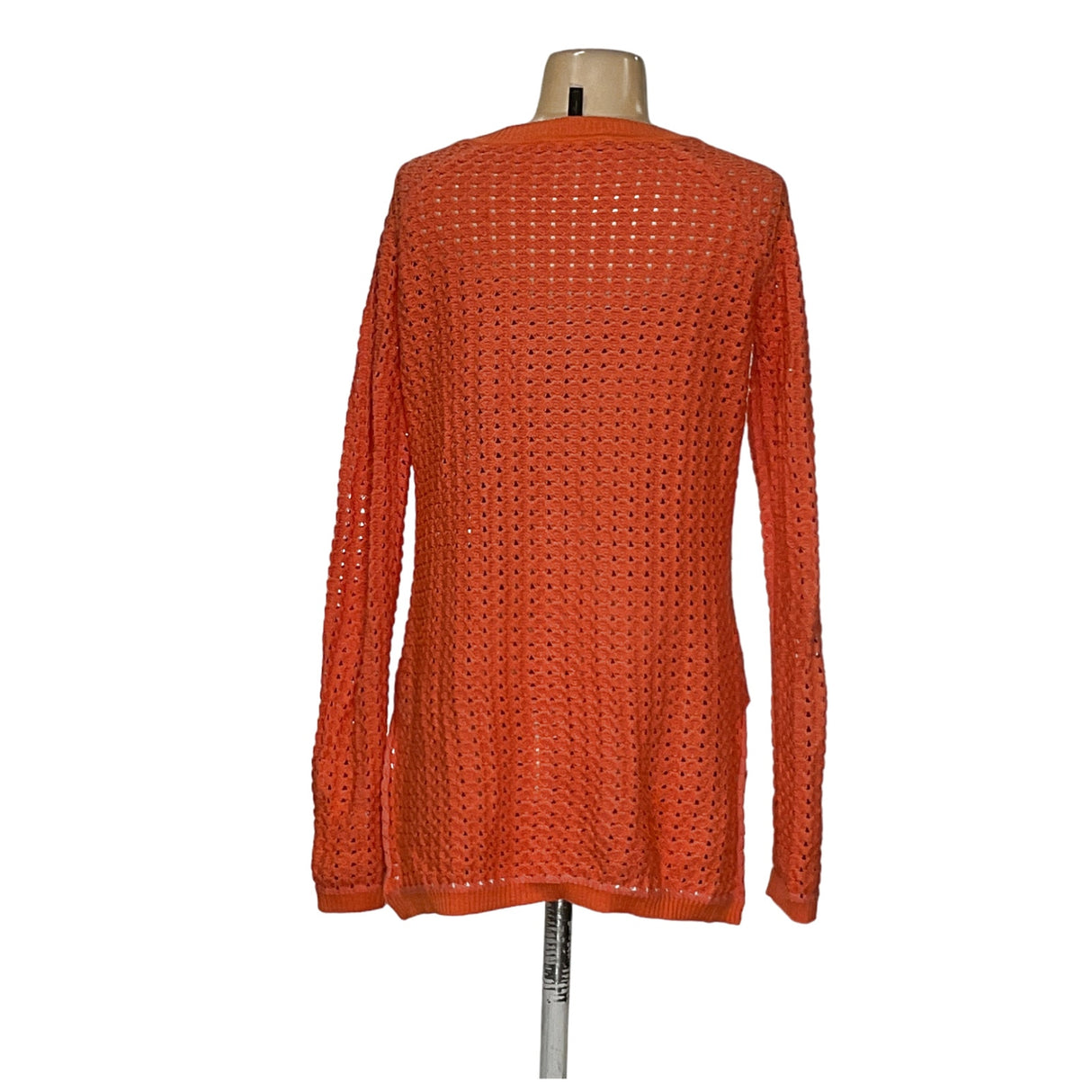 BCBGMAXAZRIA Orange Cotton Pullover Sweater - Women's Size XS