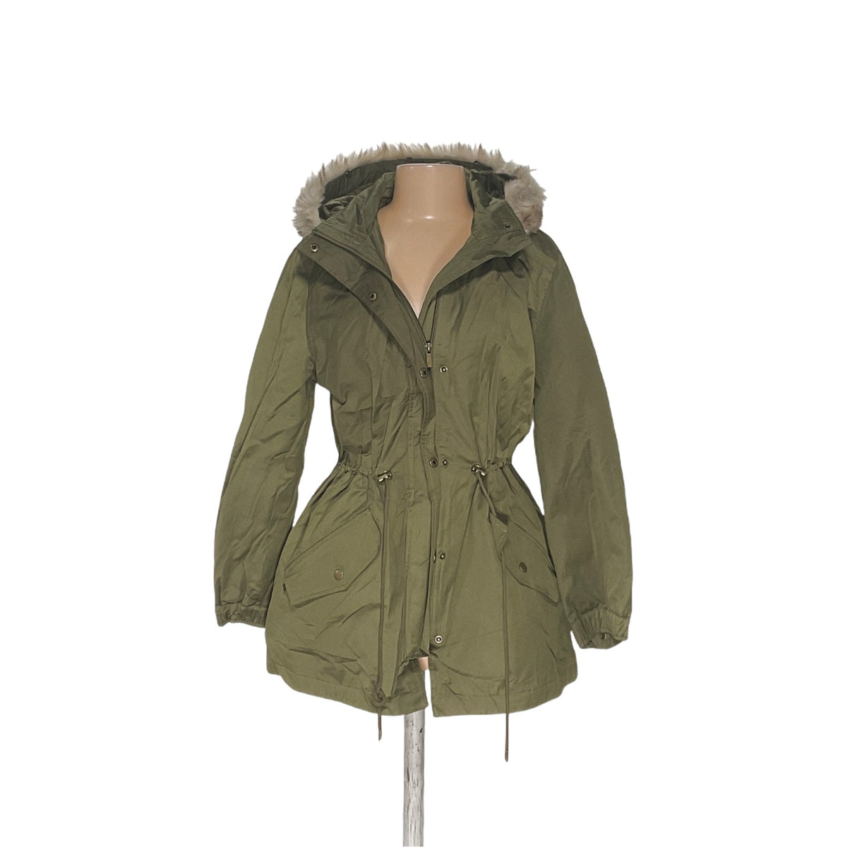 Banana Republic Green Cotton Parka - Women's L