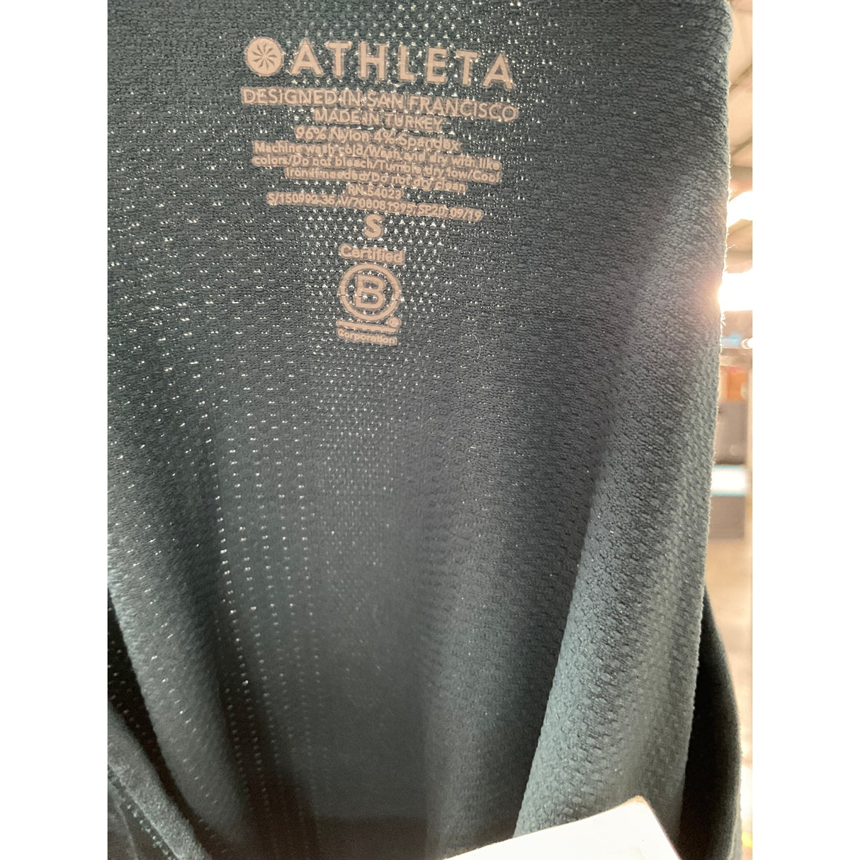 Athleta Green Nylon Activewear Top - Size S