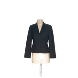 LOFT Black Striped Blazer, Size 2P