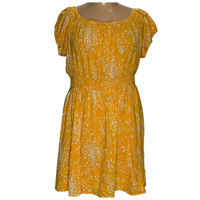 Torrid Yellow A-Line Knee Length Dress - Size 2