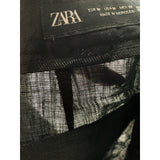 ZARA Black Linen Sailor Shorts - Women's M