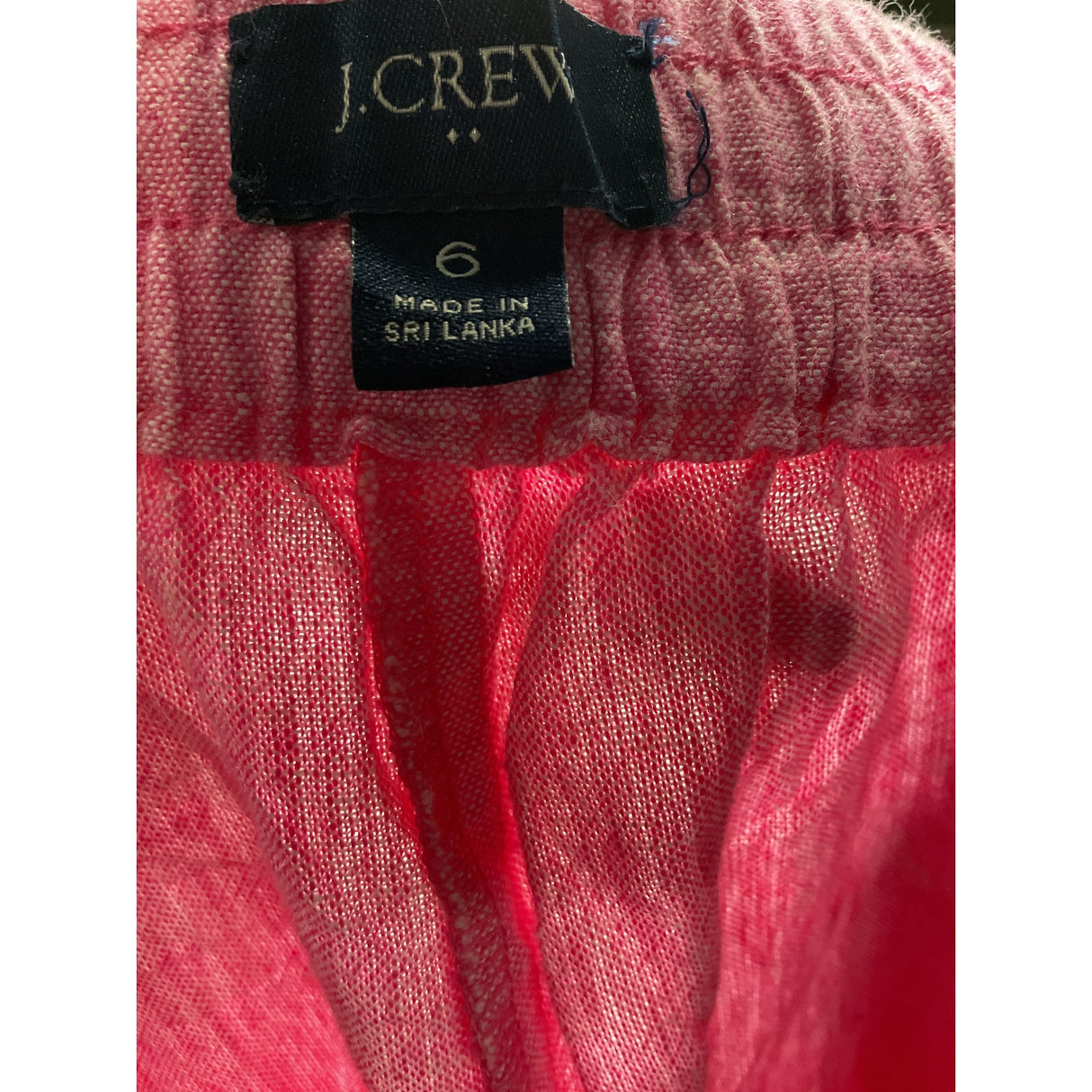 J. Crew Pink Linen and Cotton Straight Leg Pants - Women's Size 6