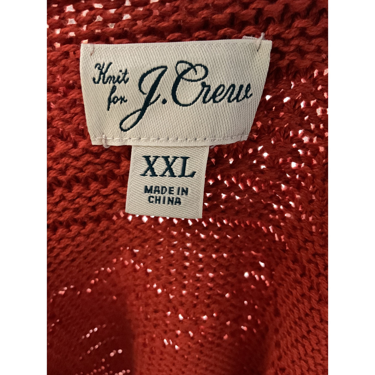 J. Crew XXL Orange Cotton Pullover Sweater