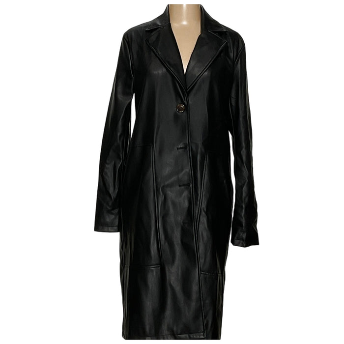 Tahari Black Overcoat XS