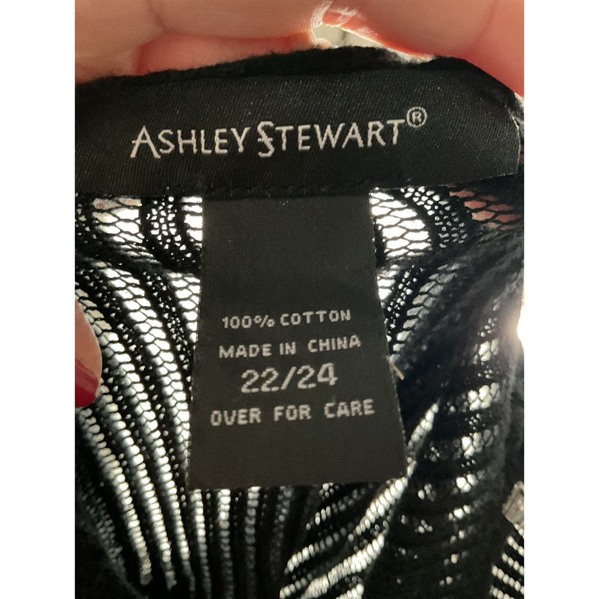 Ashley Stewart Black Crochet Cardigan Plus Size 22/24