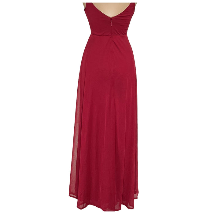 Azazie Red Maxi Dress - Size 4