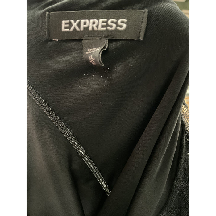 Express Black Sheath Midi Dress XL