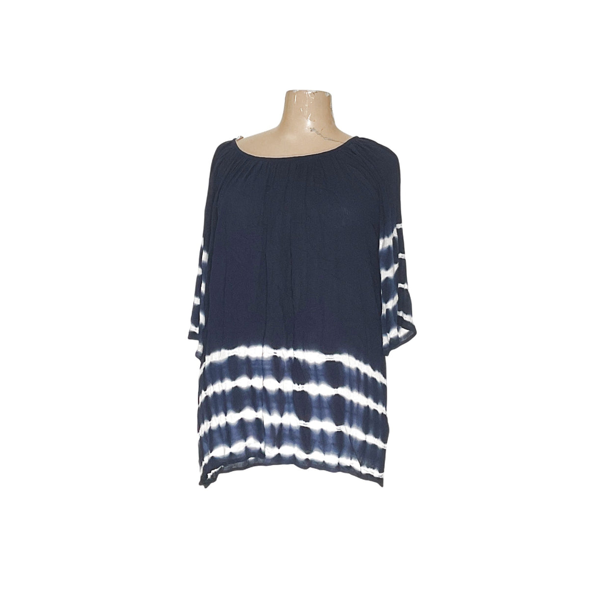 Soft Surroundings Blue Rayon Blouse 2X