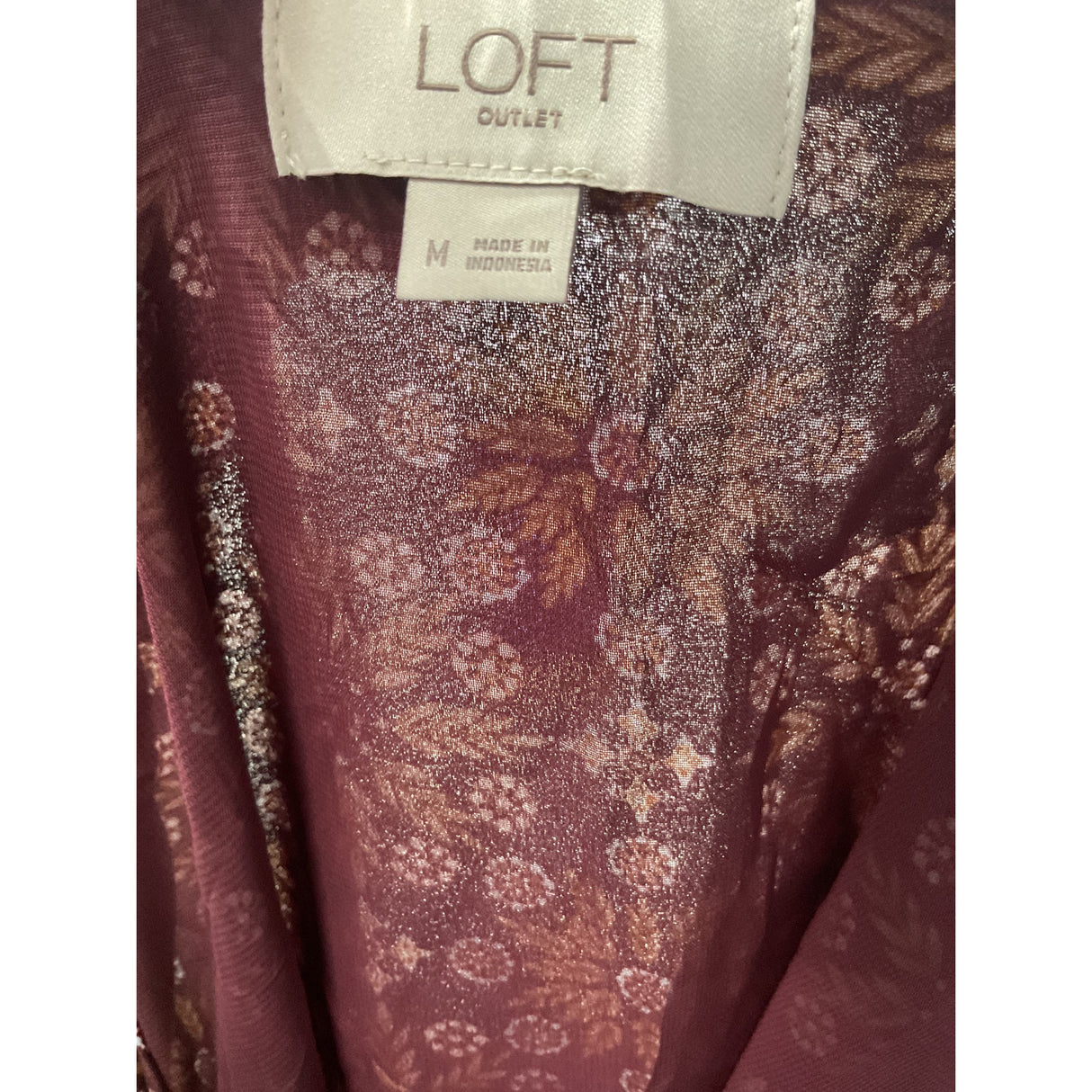 LOFT Multicolor Floral Chiffon Blouse