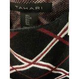 Tahari Black Plaid Sweater - Women's L