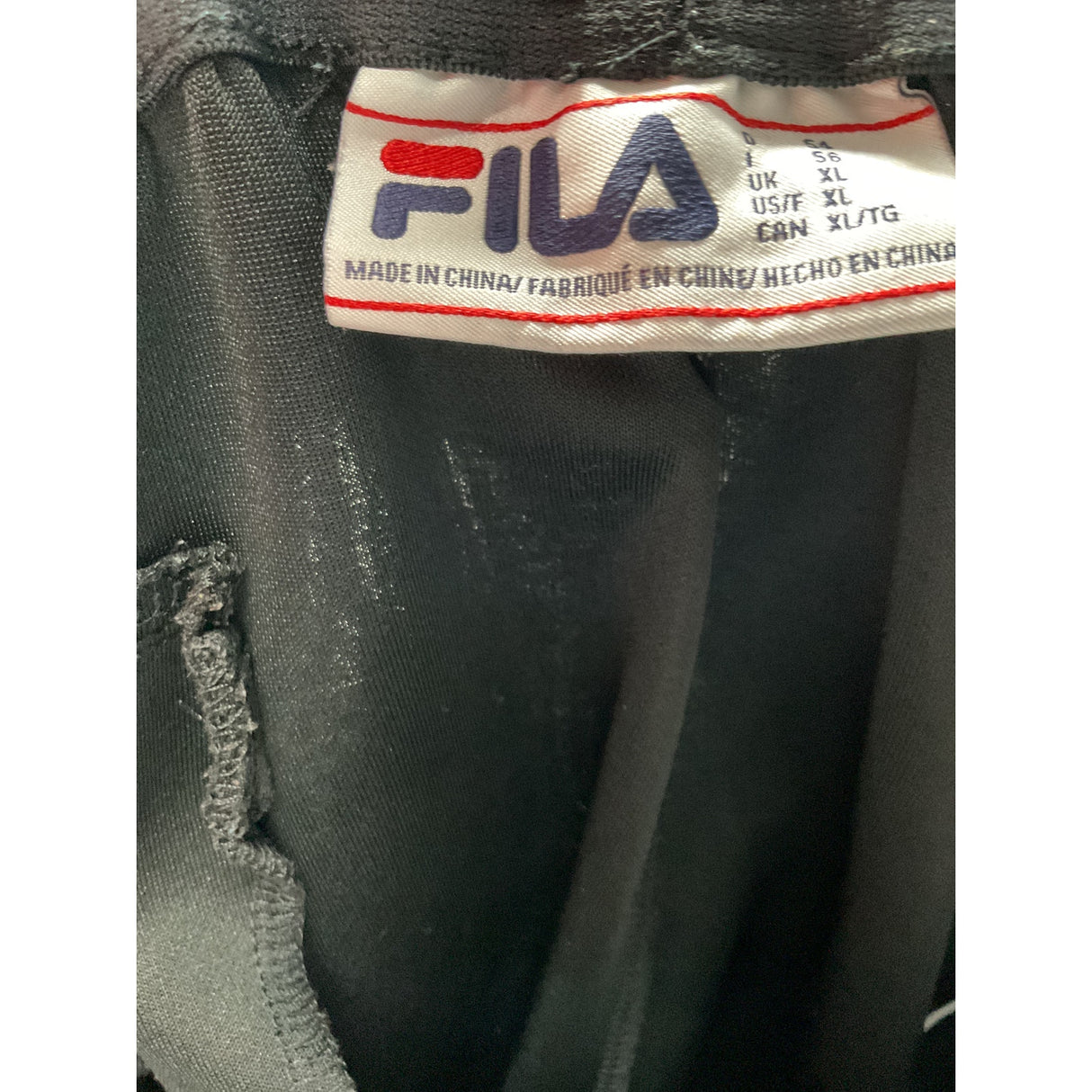 FILA Men's XL Black Active Sweatpants