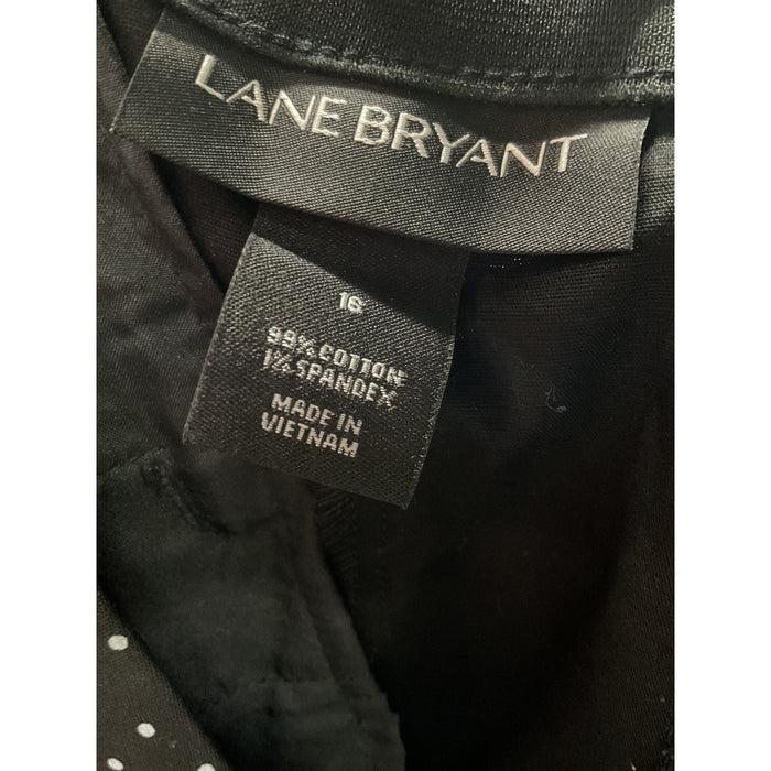 Lane Bryant Black Plus Size Ankle Pants, Size 16