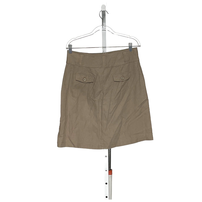 Ann Taylor Beige Cotton Mini Skirt