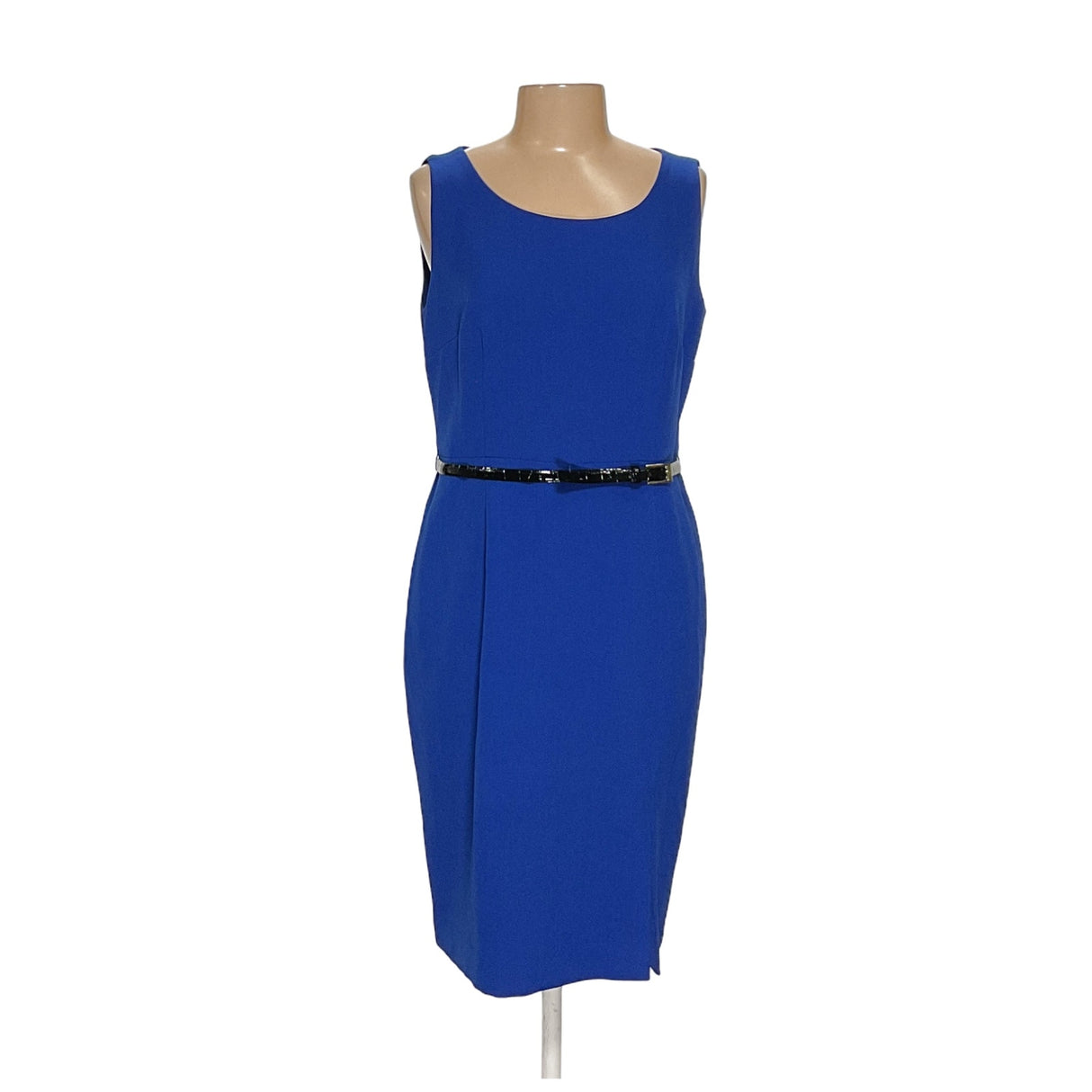 Kasper Blue Sheath Midi Dress - Size 12