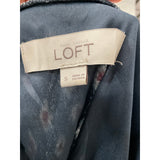 LOFT Blouson Dress Blue 100% Cotton S 53 in