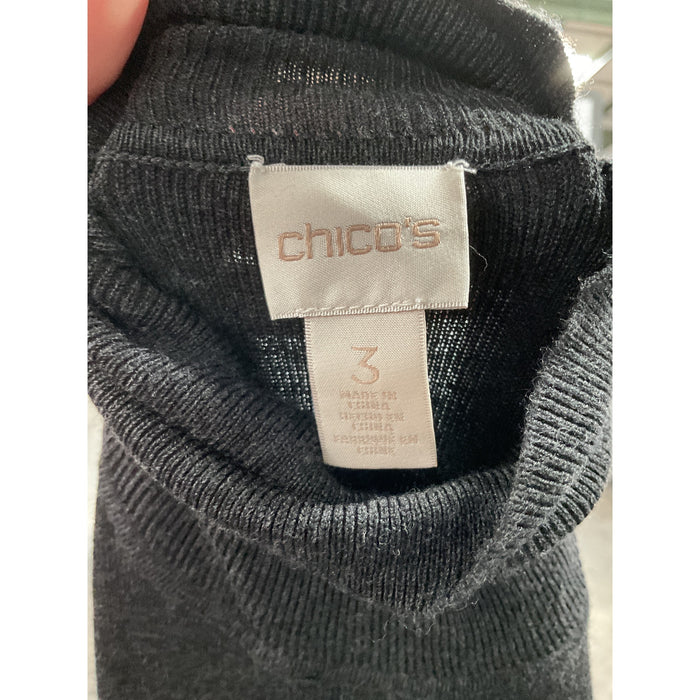 Chico's Black Plus Size Rayon Pullover Sweater