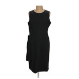 Calvin Klein Black Sheath Midi Dress - Size 14