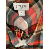 J. Crew Red Plaid Button-Up Top