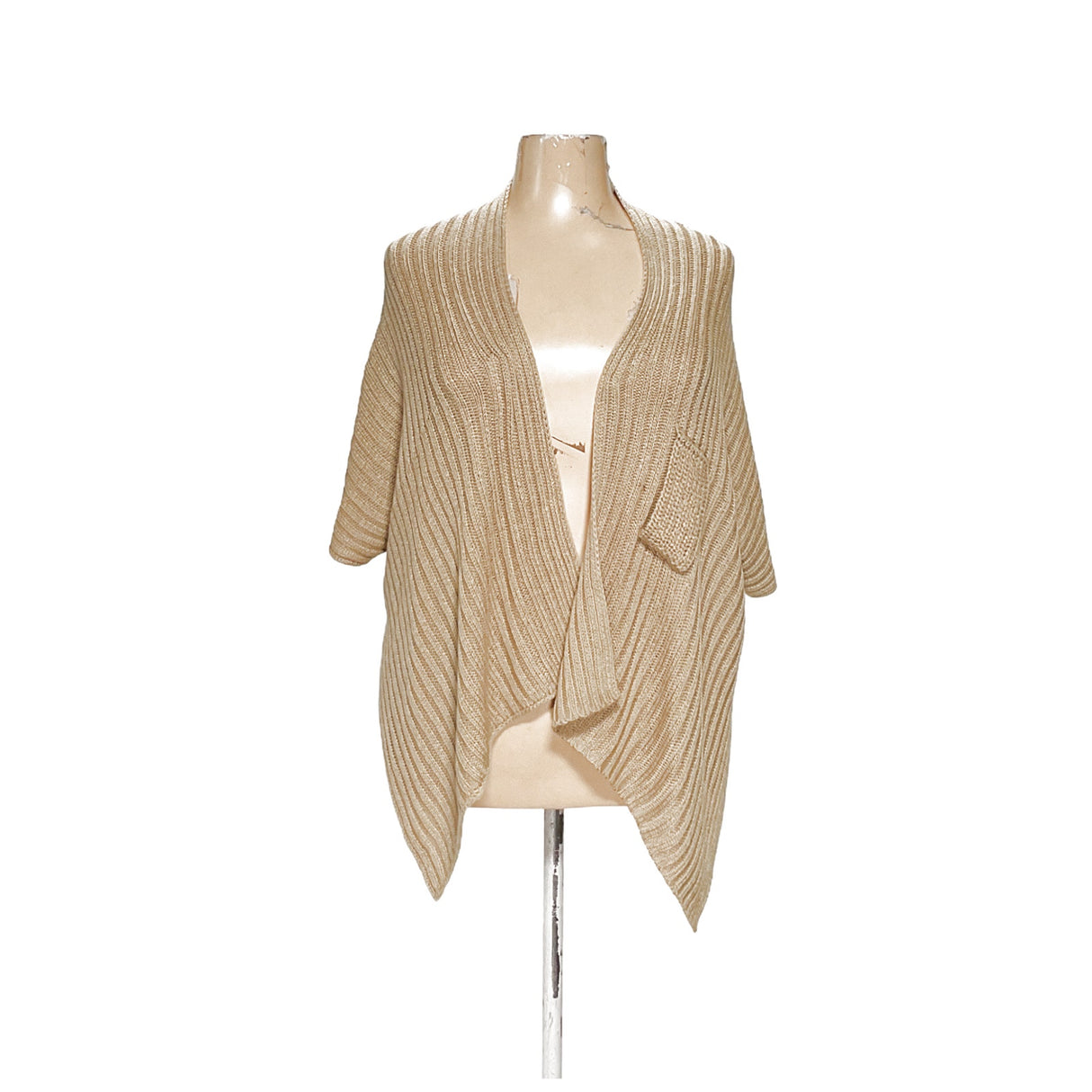 Chico's Beige Acrylic Cape Sweater - Women's S