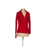 Lauren Ralph Lauren Red Henley Sweater