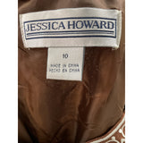 JESSICA HOWARD Brown Linen Shift Dress