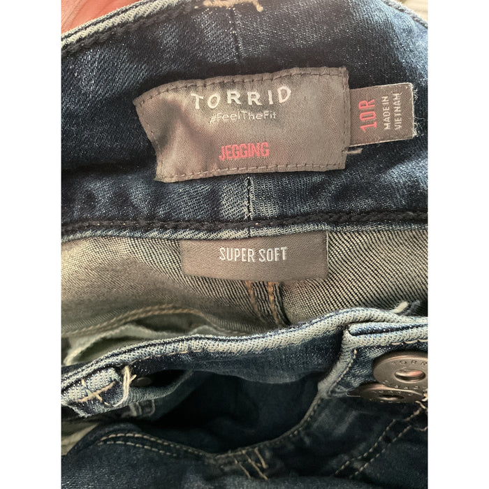 Torrid Blue Straight Jeans, Size 10R