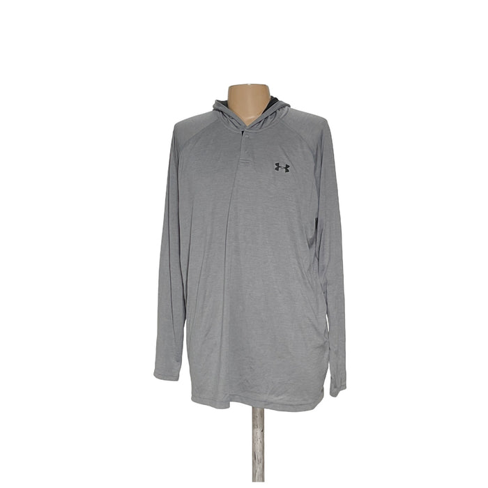 Under Armour Men's 2XL Gray Henley Sweater