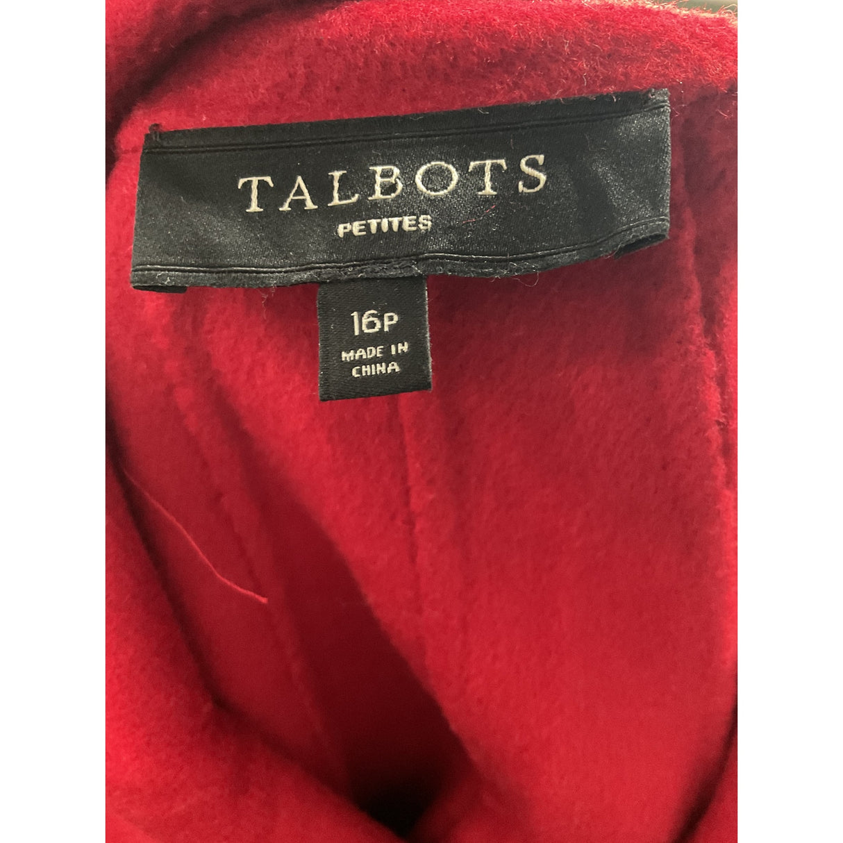 Talbots Red Wool Jacket, Size 16