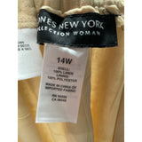 Jones New York Beige Womens Ankle Pants Size 14W