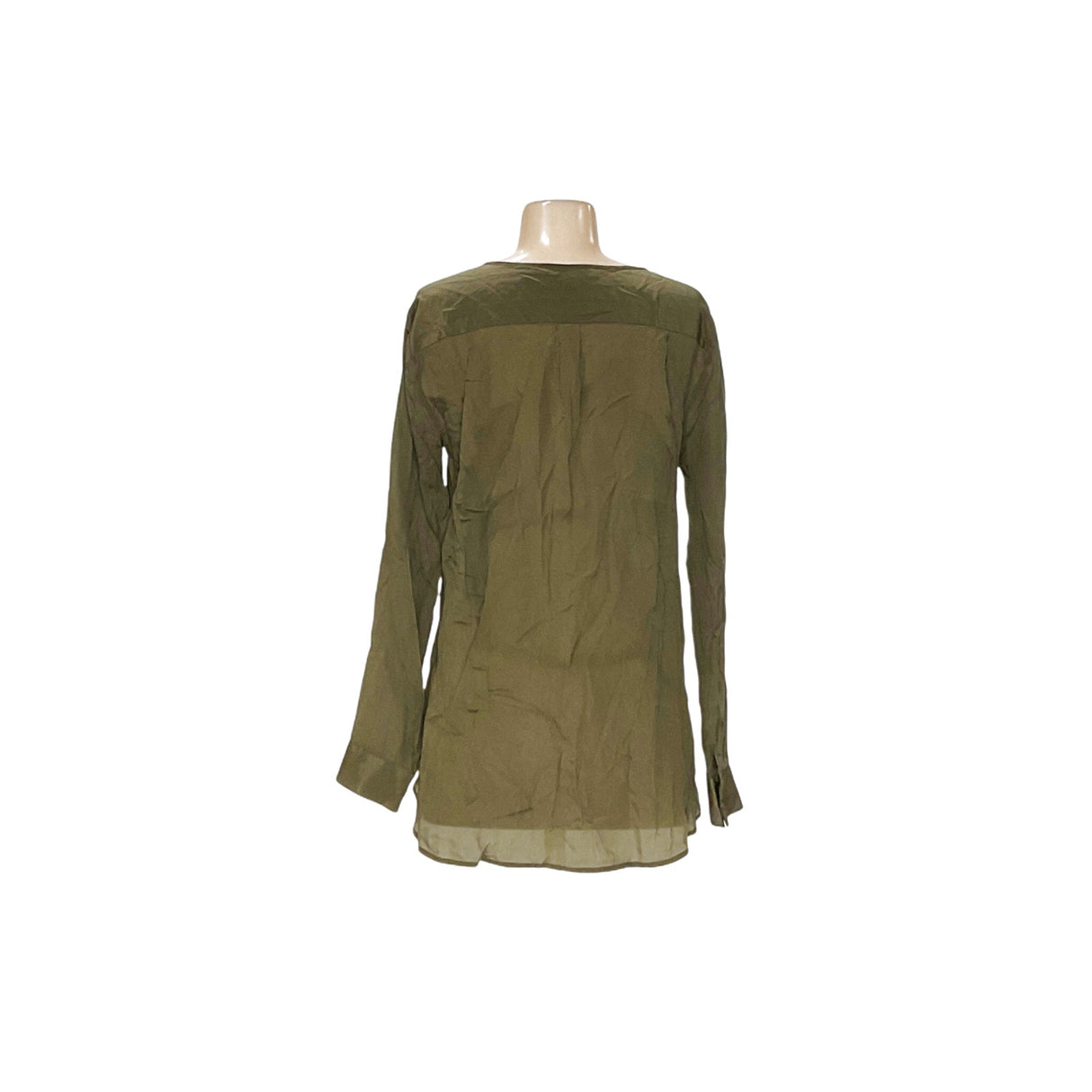 Banana Republic Women's Green Silk Blouse