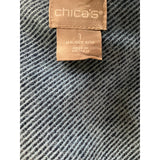 Chico's Blue Tweed Overcoat - Women's Size 1