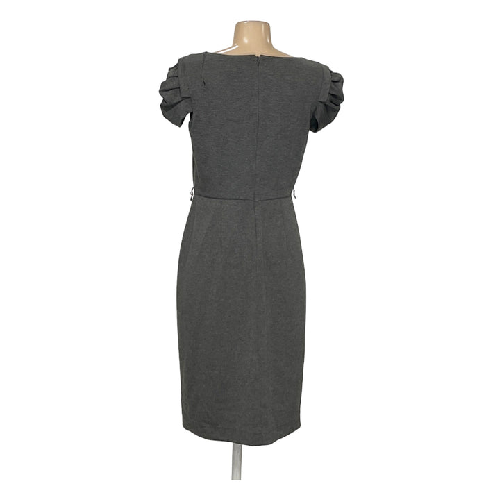 Adrianna Papell Gray Midi Dress - Women's Size 10