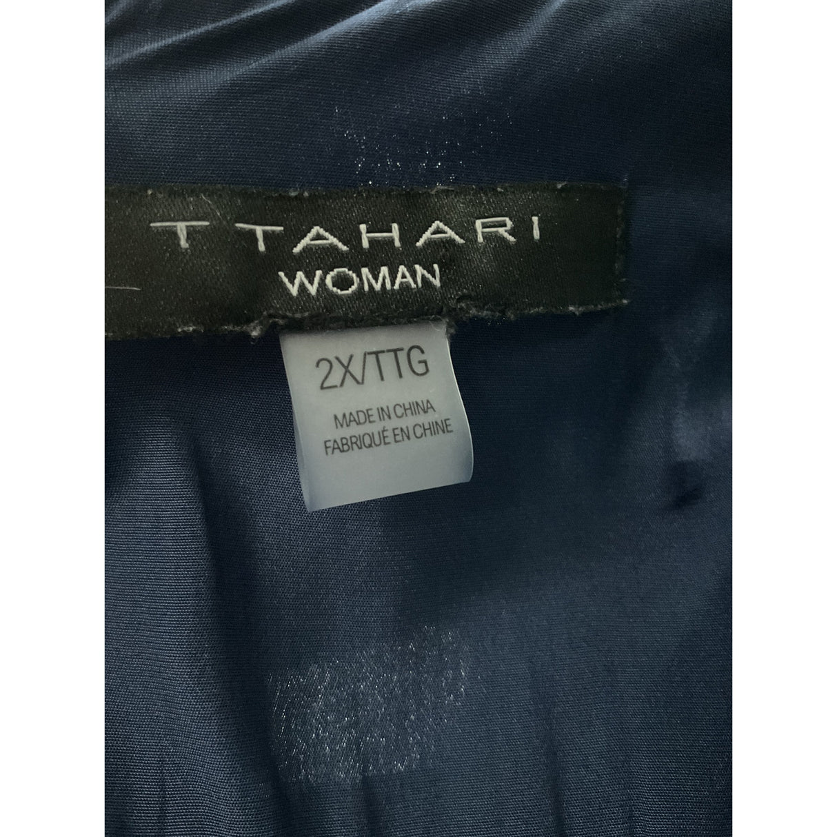 Tahari Blue Plus Size Blouson Dress