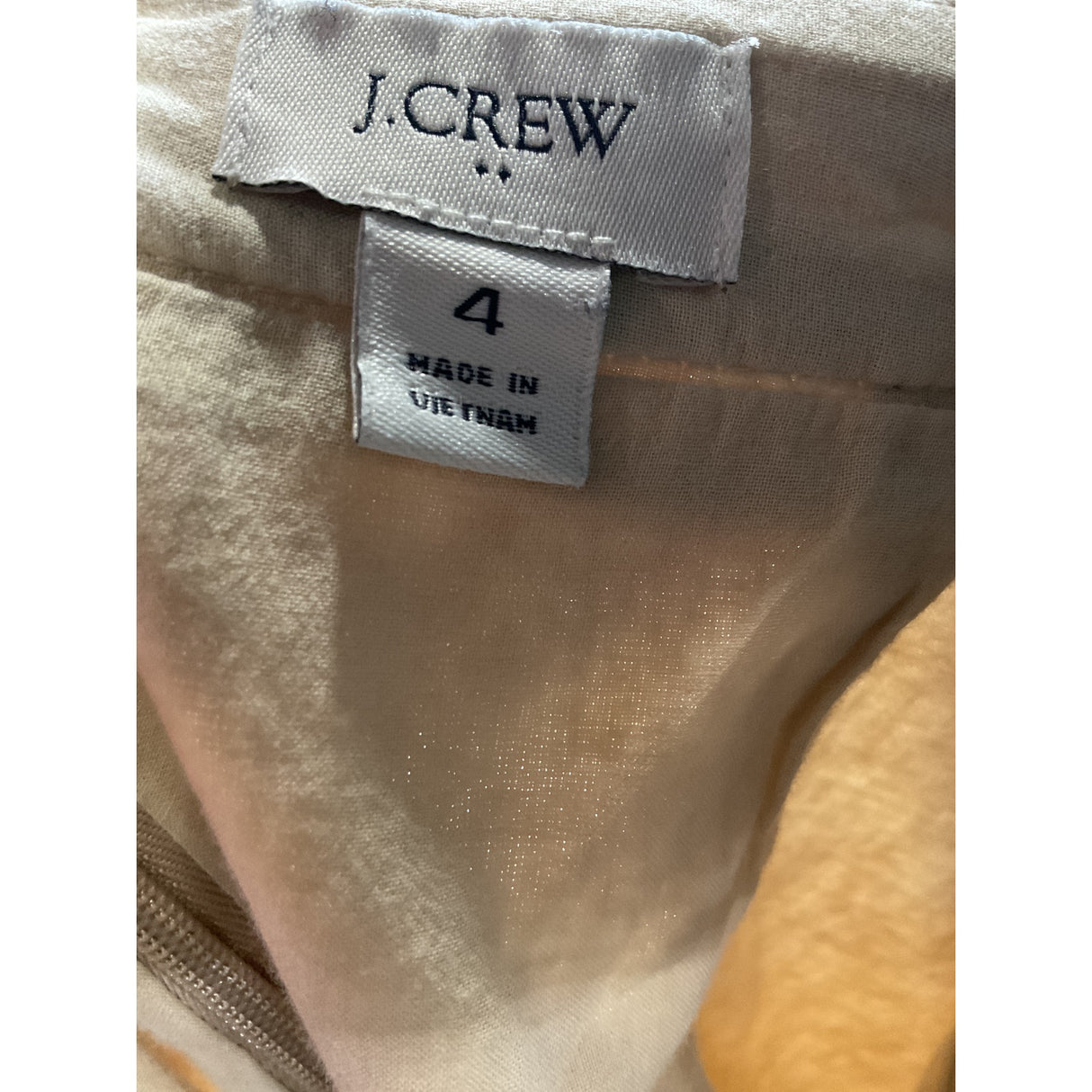 J. Crew Beige Linen Peasant Skirt Size 4