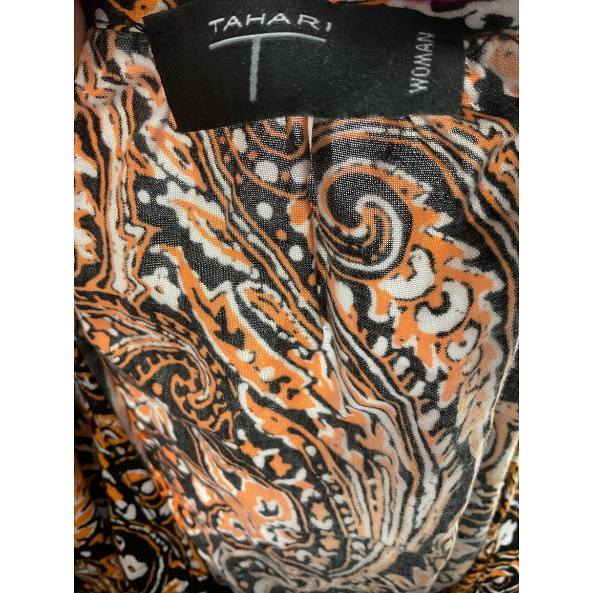 Tahari Black Floral Blouse - Women's 1X