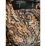 Tahari Black Floral Blouse - Women's 1X