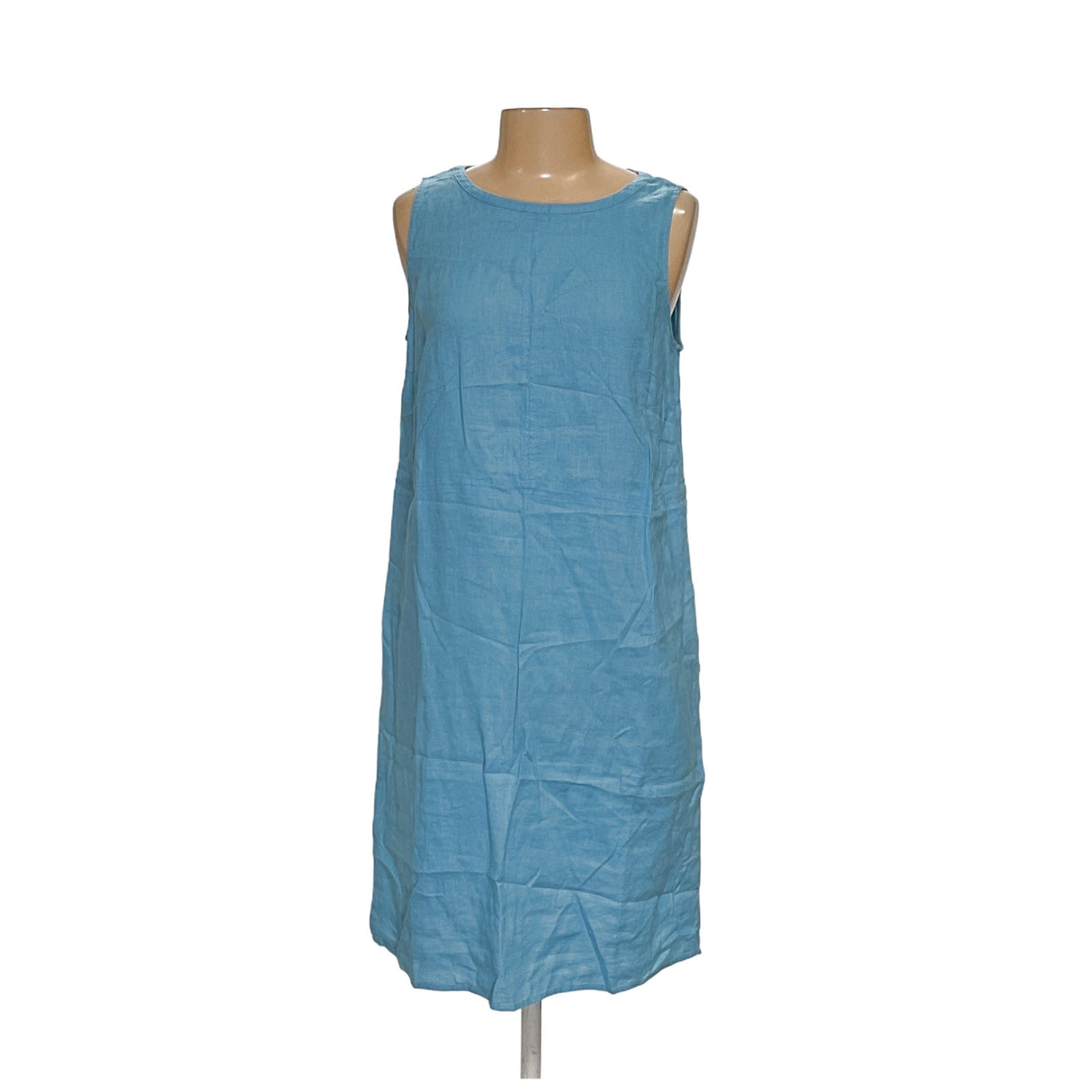 J.JILL Blue Linen Midi Shift Dress