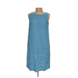 J.JILL Blue Linen Midi Shift Dress