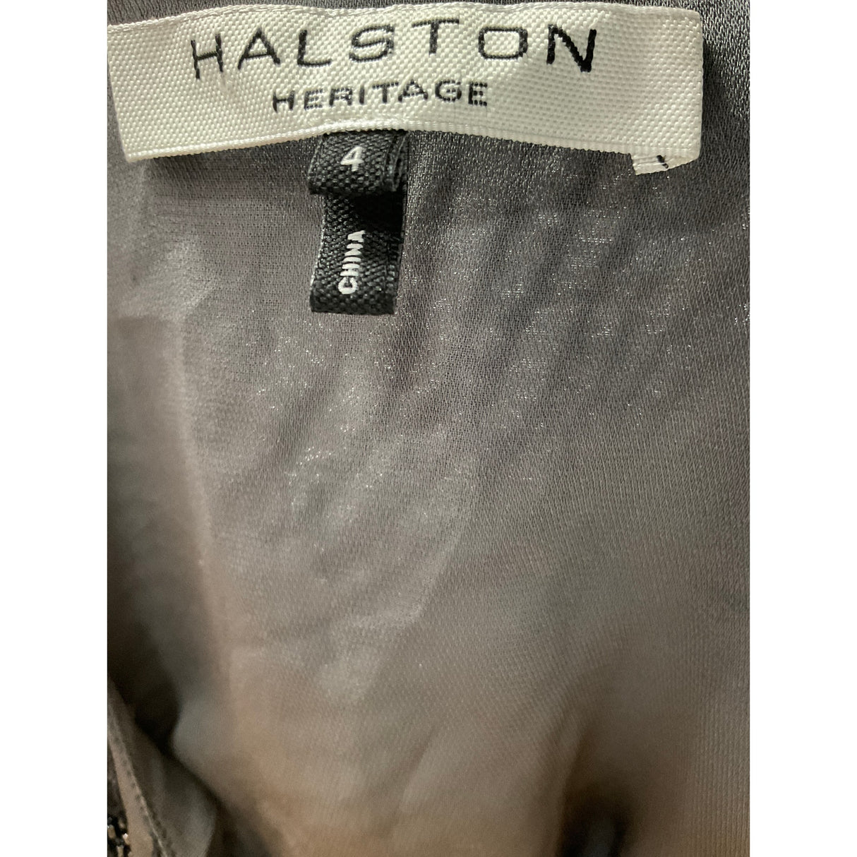 Halston Gray Polyester Blouse - Size 4