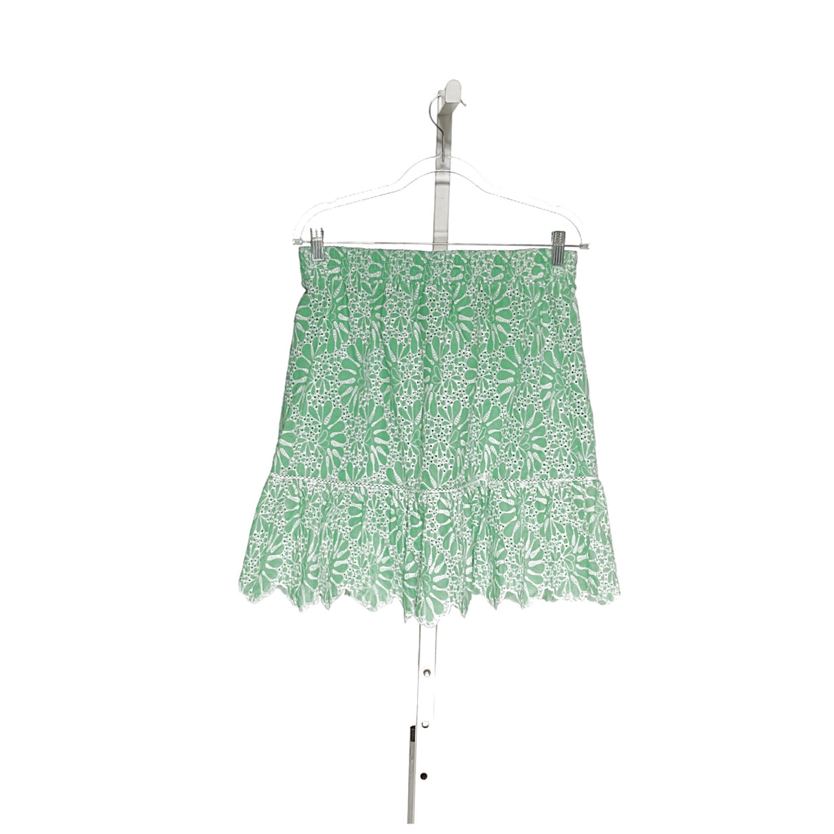 LOFT Green Floral A-line Skirt