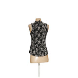 J. Crew Floral Knit Blouse - Black XS