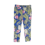 Chico's Straight Green Floral Twill Pants