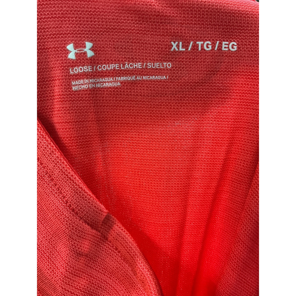 Under Armour Men's XL Pink Henley Sweatshirt