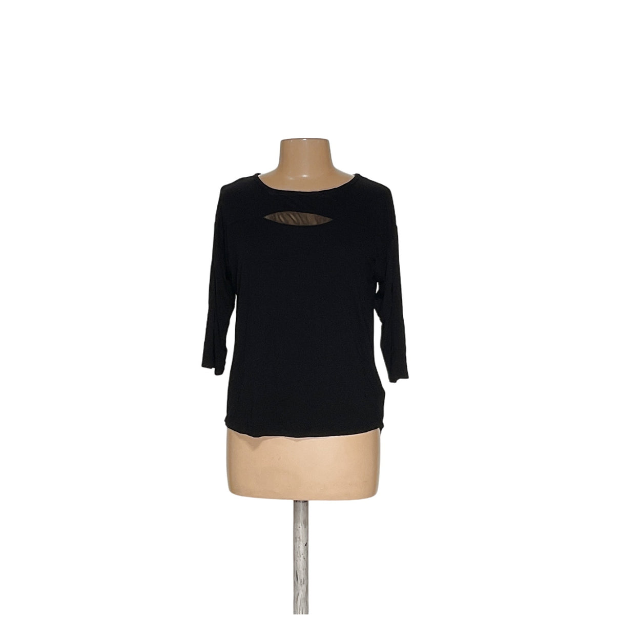 Tahari Black Rayon Blouse - Women's M