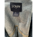 J. Crew Blue Cotton Jacket - Women's L