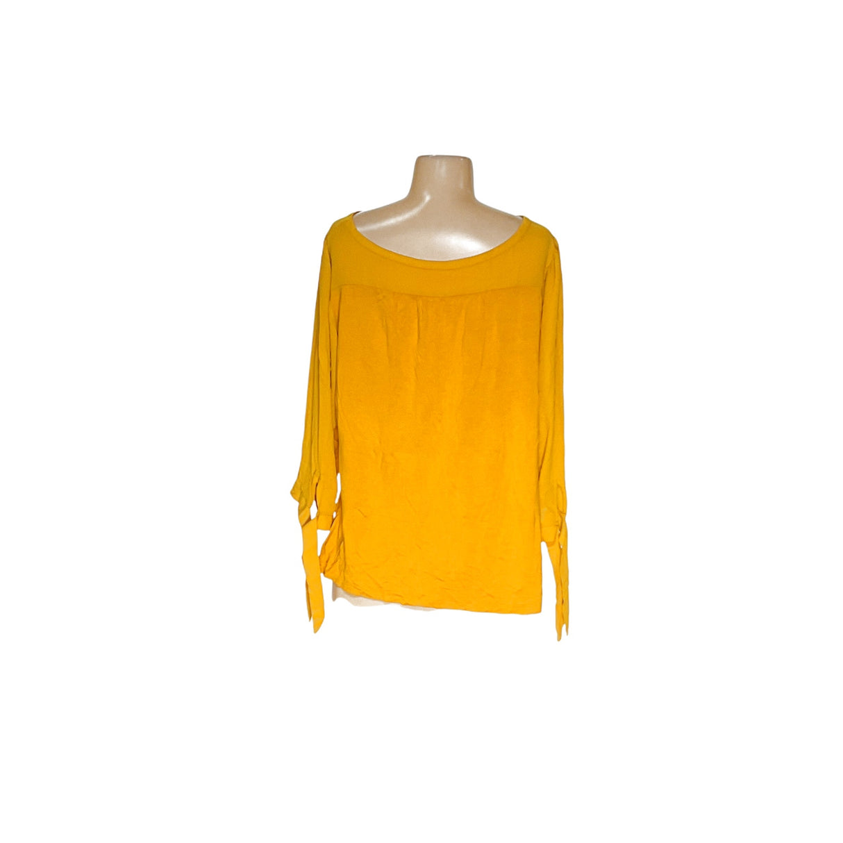 LOFT Yellow Rayon Blouse, L