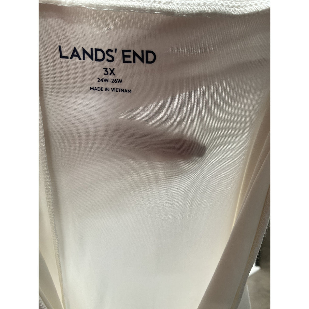 Lands' End White Plus Size Jogger Pants