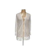 CECE White Cardigan Sweater, Size L